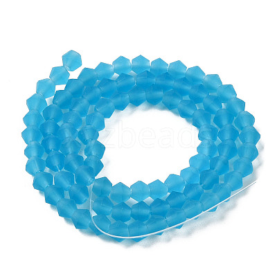 Imitate Austrian Crystal Frosted Glass Beads Strands LS-GLAA-F029-TM4mm-B19-1