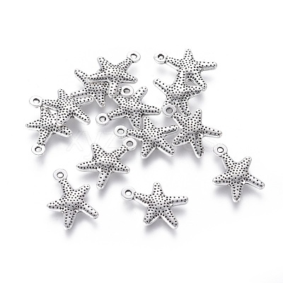 Tibetan Style Alloy Starfish/Sea Stars Pendants X-LF0463Y-NF-1