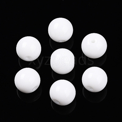 Opaque Solid Color Glass Beads X1-GLAA-N007-8mm-A17-1