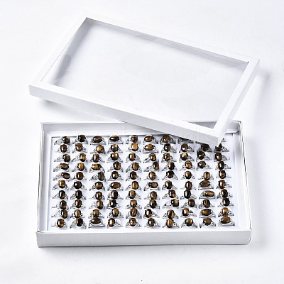 Natural Tiger Eye Rings G-S217-06-B-1