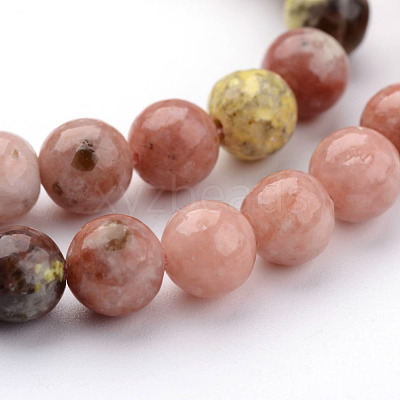 Natural Plum Blossom Jasper Beads Strands G-K152-07-6mm-1