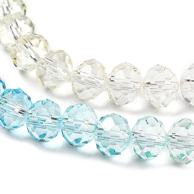 Transparent Painted Glass Beads Strands DGLA-A034-T8mm-A21-1