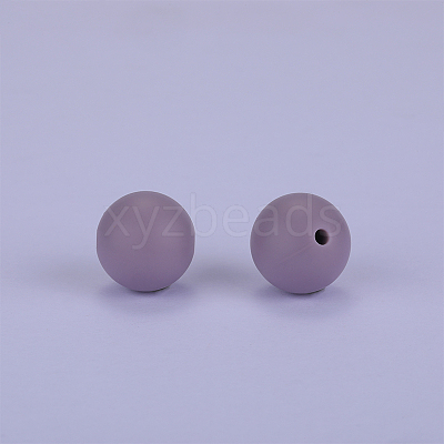 Round Silicone Focal Beads SI-JX0046A-102-1