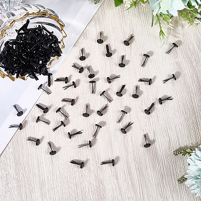 300Pcs Flat Round Iron Brads IFIN-CP0001-08-1