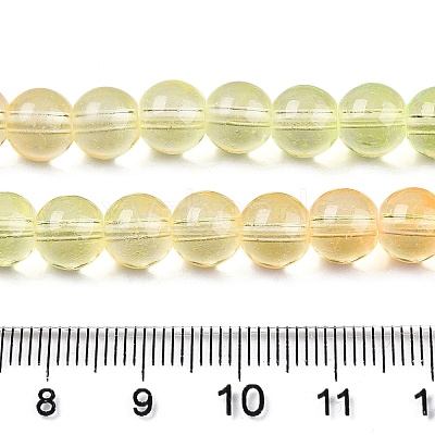 Baking Paint Transparent Glass Beads X-DGLA-M001-8mm-08-1