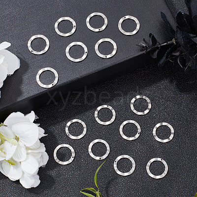 20Pcs 201 Stainless Steel Pendants STAS-UN0036-15-1