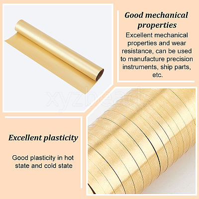 1M Brass Sheet Rolls KK-WH0044-180B-1