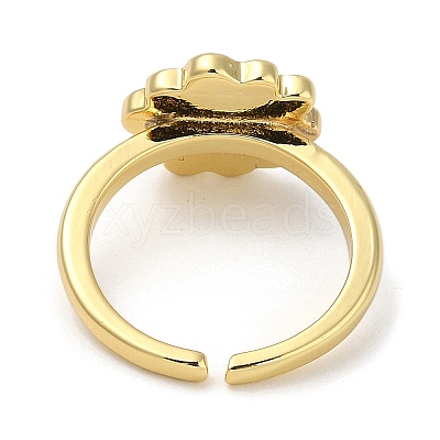 Rack Plating Brass Cuff Finger Rings for Women RJEW-C114-10B-G-1