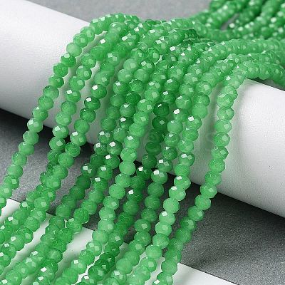 Baking Paint Imitation Jade Glass Bead Strands DGLA-A034-J2MM-A10-1