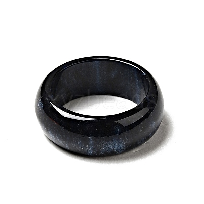Resin Plain Band Finger Ring for Women RJEW-C034-01G-1