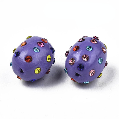 Polymer Clay Rhinestone Beads RB-T017-32C-1