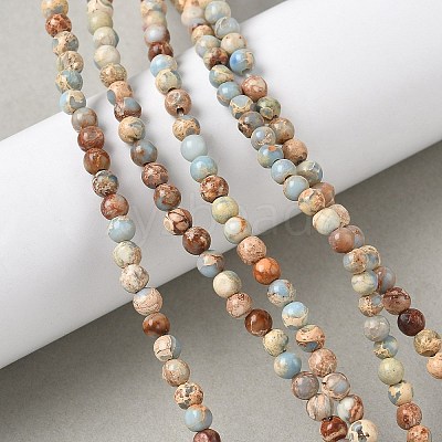 Dyed Natural Regalite/Imperial Jasper/Sea Sediment Jasper Beads Strands G-B124-C05-04-1