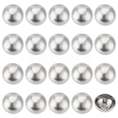1-Hole Zinc Alloy Buttons FIND-MA0001-18B-P-1
