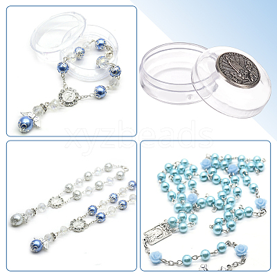 Round Transparent Plastics Display Boxes CON-WH0088-39-1