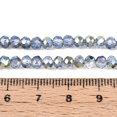Electroplate Glass Beads Strands X-EGLA-A034-J4mm-S07-1