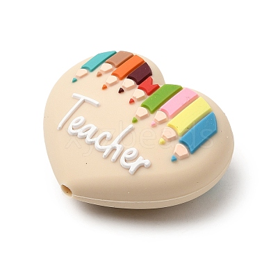 Teachers' Day Silicone Beads SIL-D013-05C-1