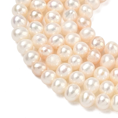 Natural Cultured Freshwater Pearl Beads Strands PEAR-L034-06B-1