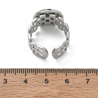 304 Stainless Steel Cuff Ring Components SA-CBA37BC-17D-P-1