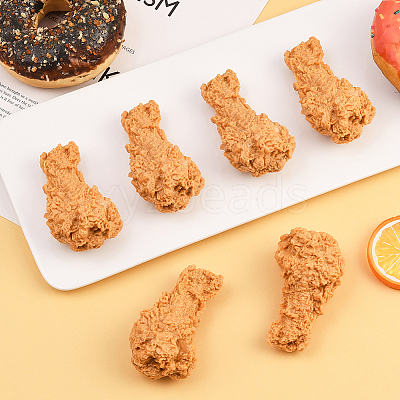 6Pcs Artificial Plastic Fried Chicken Leg Model DJEW-SC0001-17A-1