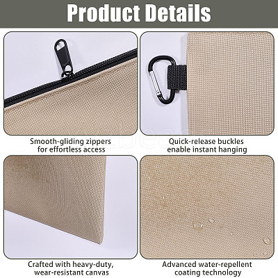 6Pcs 6 Colors Multipurpose Nylon Oxford Fabric Clutch Bags with Alloy Zipper ABAG-GL0001-04-1