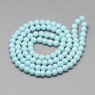 Drawbench Glass Beads Strands DGLA-S115-4mm-L22-1