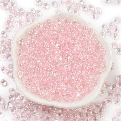 6/0 Inside Colours Fringe Glass Seed Beads SEED-A034-03F-1
