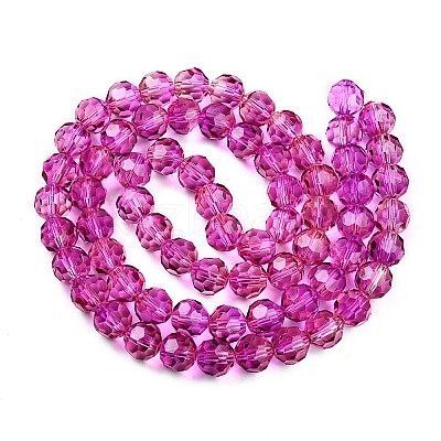Baking Paint Transparent Glass Beads Strands DGLA-A035-T10mm-A03-1
