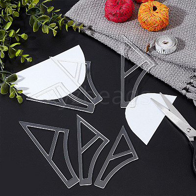 2 Sets Transparent Acrylic Template for Pet's Bandana FIND-AR0002-24-1