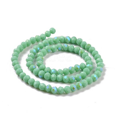 Electroplate Glass Beads Strands EGLA-A034-P8mm-B22-1