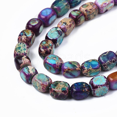 Natural Regalite/Imperial Jasper/Sea Sediment Jasper Beads Strands G-Z008-01B-1