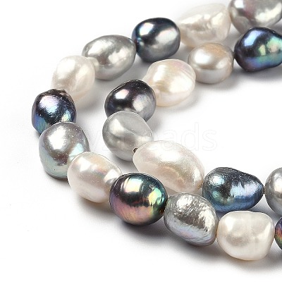 Natural Cultured Freshwater Pearl Beads Strands PEAR-L033-37G-1