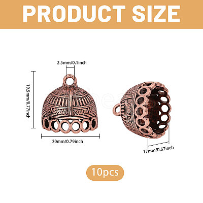 10Pcs Tibetan Style Alloy Pendant Bails FIND-CA0011-43R-1