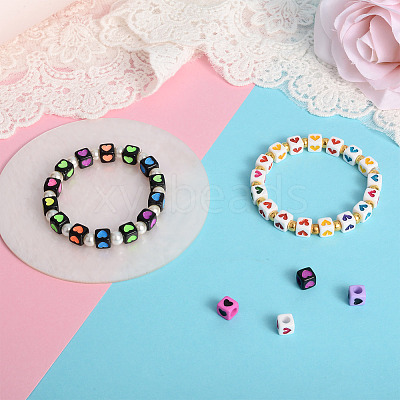 450Pcs 3 Style Opaque Acrylic Beads OACR-CW0001-02-1