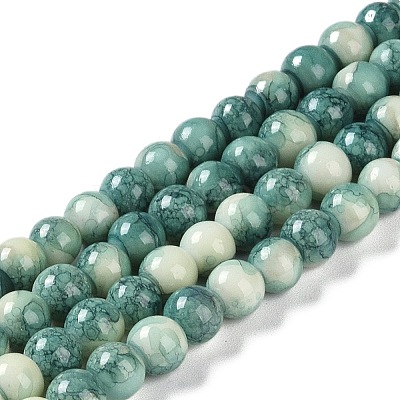 Baking Paint Glass Bead Strands X-GLAA-H031-01A-07-1