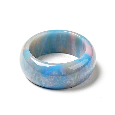 Resin Plain Band Finger Ring for Women LS-RJEW-C034-01F-1