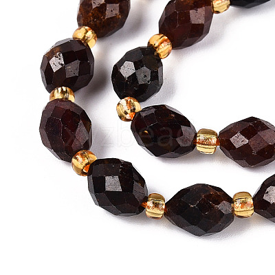 Natural Orange Garnet Beads Strands G-N342-53-8x6-05-1