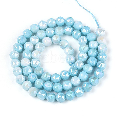 Anti-Tarnish Electroplate Glass Beads Strands GLAA-N010-6mm-05-1