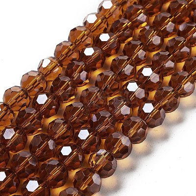 Electroplate Transparent Glass Beads Strands EGLA-A035-T10mm-A04-1