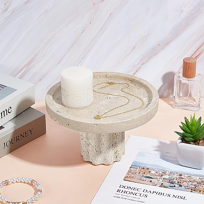 Natural Marble Jewely Display Tray AJEW-WH0709-086B-1