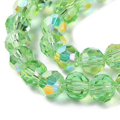 Electroplate Glass Beads Strands GLAA-Q099-E01-02-1