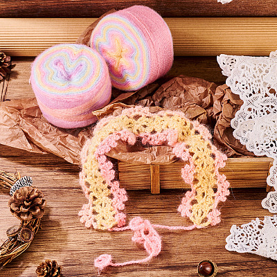 Segment Dyed Knitting Yarn DIY-TAC0033-03I-1