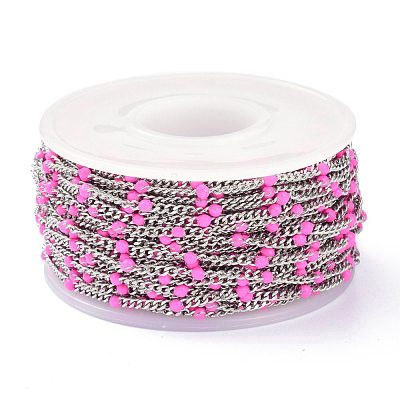 304 Stainless Steel Enamel Curb Chains CHS-P013-01P-07-1