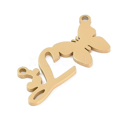 304 Stainless Steel Pendants STAS-L279-002G-L-1