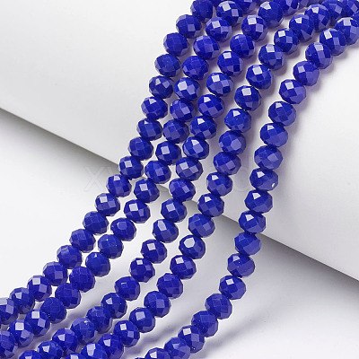 Opaque Solid Color Glass Beads Strands X1-EGLA-A034-P6mm-D07-1