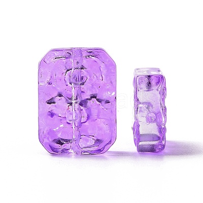 Transparent Spray Painted Glass Beads GLAA-I050-08F-1