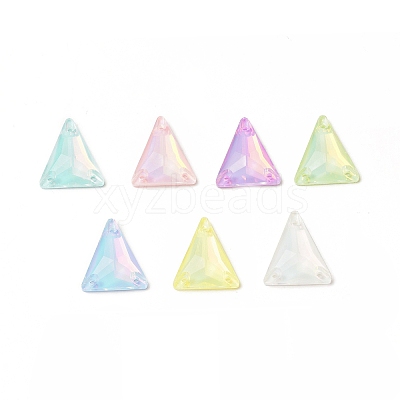Mocha Effect Triangle Shape Sew on Rhinestone GLAA-A024-06C-1