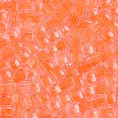 Transparent Inside Colours Glass Seed Beads SEED-T007-11F-1