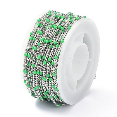304 Stainless Steel Enamel Curb Chains CHS-P013-01P-10-1