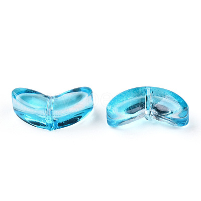 Spray Painted Transparent Glass Beads LS-GLAA-T022-27B-1