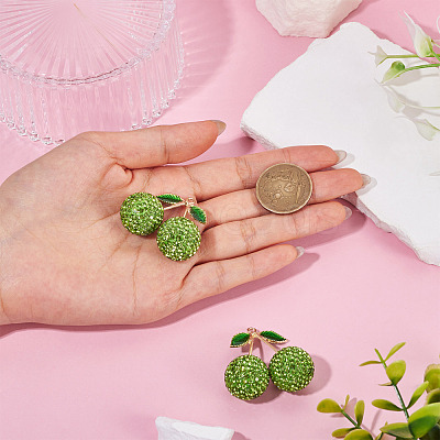2Pcs Alloy Cherry Charms FIND-TA0009-30F-1